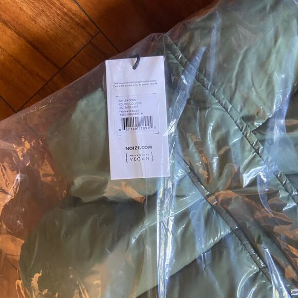 Noize Coco Crop Water Resistant Puffer Jacket in Sage Leaf, Sz XL -- NWT - Picture 3 of 7